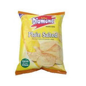 Yellow Diamond Chips Plain Salted 15 G Pk14